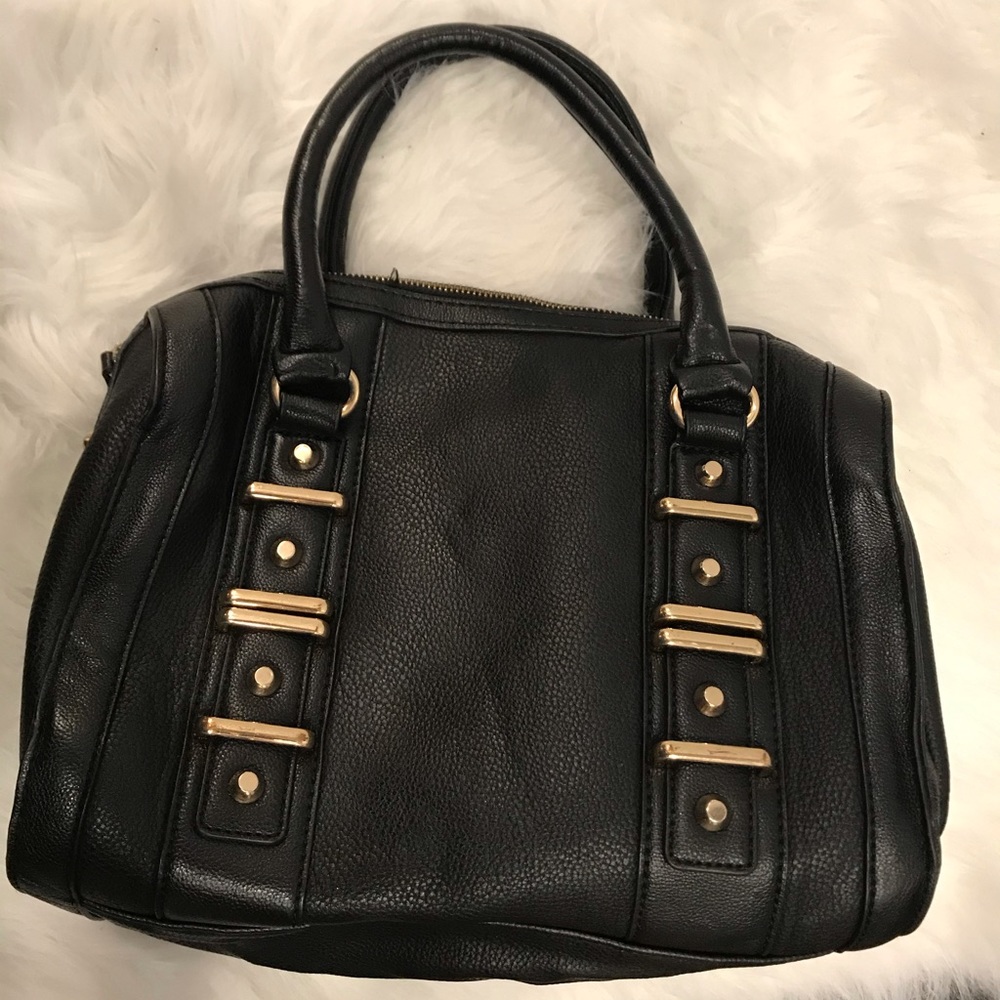 Black and Gold Accent Aldo Satchel Purse